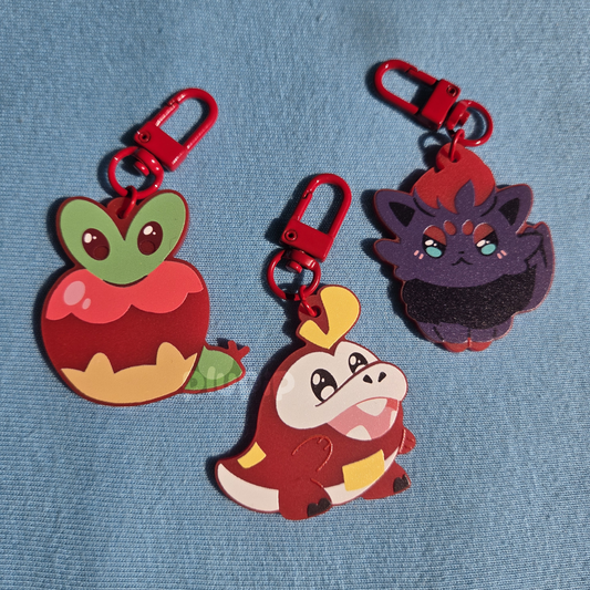 Frosted Keychains - Red